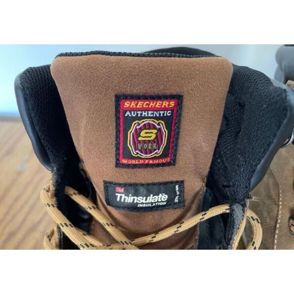 Skechers Men Size 13 Robards Waterproof Boots 77065 Brown Memory Foam Thinsulate - Picture 3 of 3